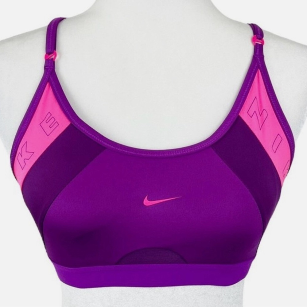 Nike Purple and Pink Sports Bra